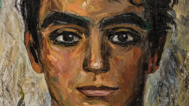 Retrato de Federico García Lorca pintado por Gregorio Prieto en 1936. Óleo sobre cartón. Museo Gregorio Prieto, Valdepeñas.