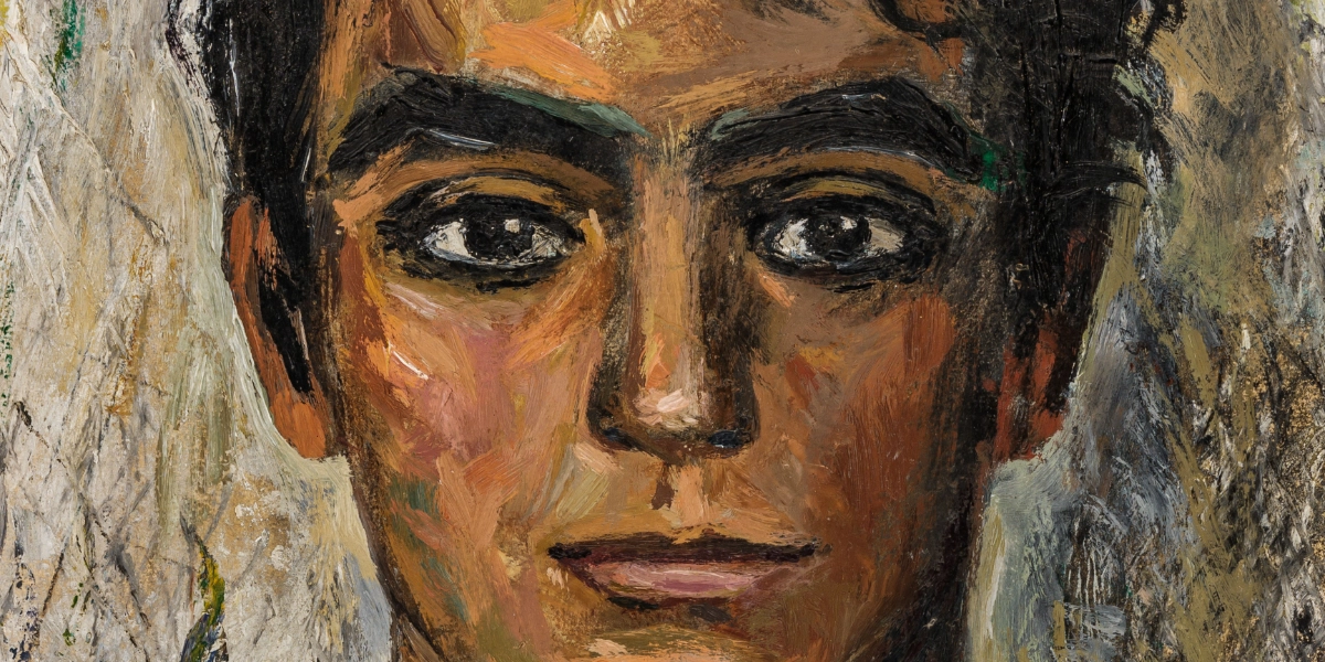 Retrato de Federico García Lorca pintado por Gregorio Prieto en 1936. Óleo sobre cartón. Museo Gregorio Prieto, Valdepeñas.