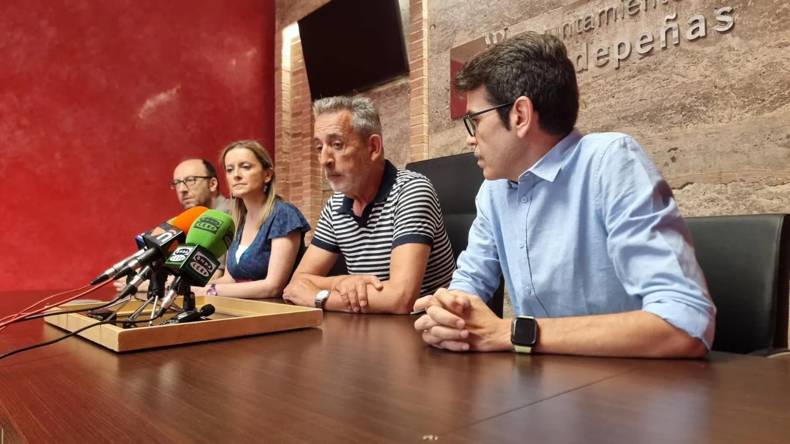 Rueda de prensa de la primera reunión de la Comisión Mixta entre la Fundación Gregorio Prieto y el Ayuntamiento de Valdepeñas para el centenario de la Generación del 27, junio de 2026.